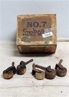 Wooden box and 5 wooden caster wheels