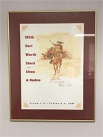 105th Ft Worth Stock Show & Rodeo Framed Poster