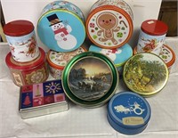 12 metal tins