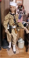 Child size mannequin - dressed military With