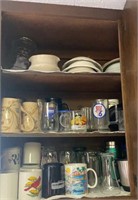 Contents of kitchen cupboard - mostly glasses and