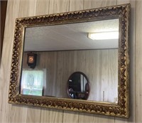 Gold framed mirror approx 22”x30”