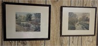 2x$ - 2 Wallace nutting prints - Swimming pool &