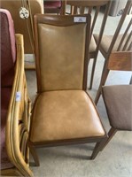 MID CENTURY DINING CHAIRS WITH VINYL SEAT