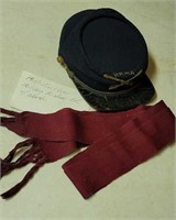 Military academy hat and sash