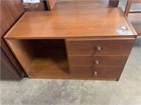 MID CENTURY CABINET WITH 2 DRAWERS
