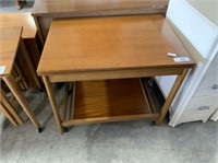 MID CENTURY FLAP OVER OCCASIONAL TABLE ON