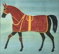 Watercolor of Horse sgd. Mary Maguire.