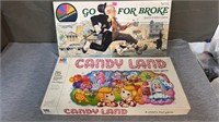 Pair of board games. Go for broke and Candy Land.