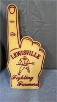 Vintage Lewisville Fighting Farmers foam finger