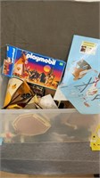 Large lot of Playmobil play sets. This tub