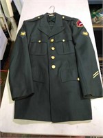 Army Dress Wool Uniform Jacket. Size 35R.