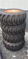 4 New skidloader tires-see pics for sizes