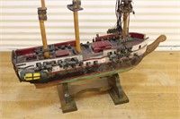 Wooden display ship