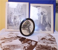 Lot of Native American Print framed Post Cards