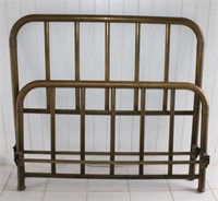 Vintage Full Size Brass Bed Headboard-Footboard