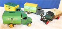 ERTL Diecast John Deere Truck Coin Banks – Lot of3