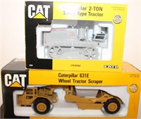 ERTL Caterpillar Tractor Scraper & Track Tractor
