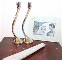 Wedding Unity Twisted Candlestick & Photo Frame