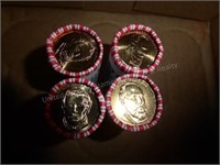 4 rolls Presidents $1 coins: Grant, Hayes, Garfiel