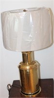 Chinoiserie Tea Canister Brass Table Lamp