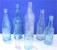 Lot of 7 Vintage Soda Bottles Clicquot
