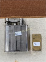Desk Lighter and Antique Match Box Holder