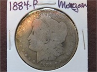 1884 P MORGAN SILVER DOLLAR 90%