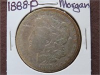 1888 P MORGAN SILVER DOLLAR 90%