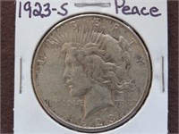 1923 S PEACE SILVER DOLLAR 90%