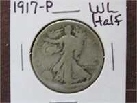 1917 P WALKING LIBERTY HALF DOLLAR 90%