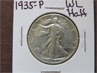 1935 P WALKING LIBERTY HALF DOLLAR 90%