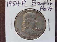 1954 P FRANKLIN HALF DOLLAR 90%