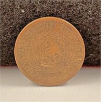 1865 - 2 cent coin