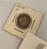 1914 D liberty head dime