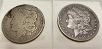 Morgan Liberty dollars 1901-S and 1901-O
