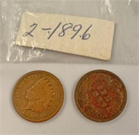 2 - 1896 Wheat pennies