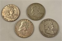 1950s Franklin half dollars