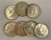 3-1965, 4-1966 Kennedy half dollars