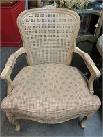 CANE BACK OCCASIONAL CHAIR  26" X 36"
