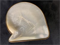 FRENCH- MOTHER OF PEARL DISH  6 1/2" X 5 1/2"
