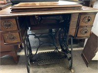 NEW ROYAL -TREADLE SEWING MACHINE W/CABINET AND