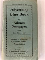 1934 ARKANSAS PRESS ASSOC. BOOKLET  3 1/2" X  6"