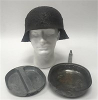 Vintage German Military Helmet & US Mess Kit