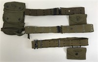Lot of 3 Vintage Military Belts