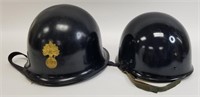 2 Vintage French Military Helmets