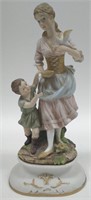 Unmarked Mother & Child Porcelain Statuette