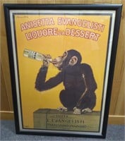 Framed Italian Liquore Advertising Poster