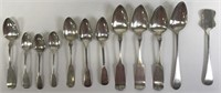 Vintage Set of Sterling Silver Spoons and 1 Scoop