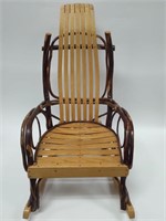 Small Live Wood Bent Rails Rocking Chair